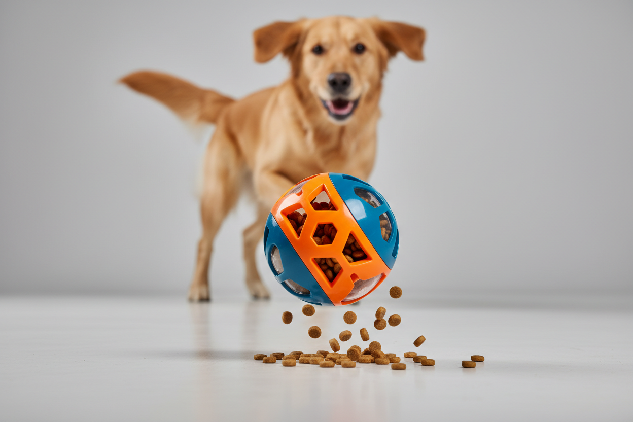 Interactive Treat-Dispensing Ball